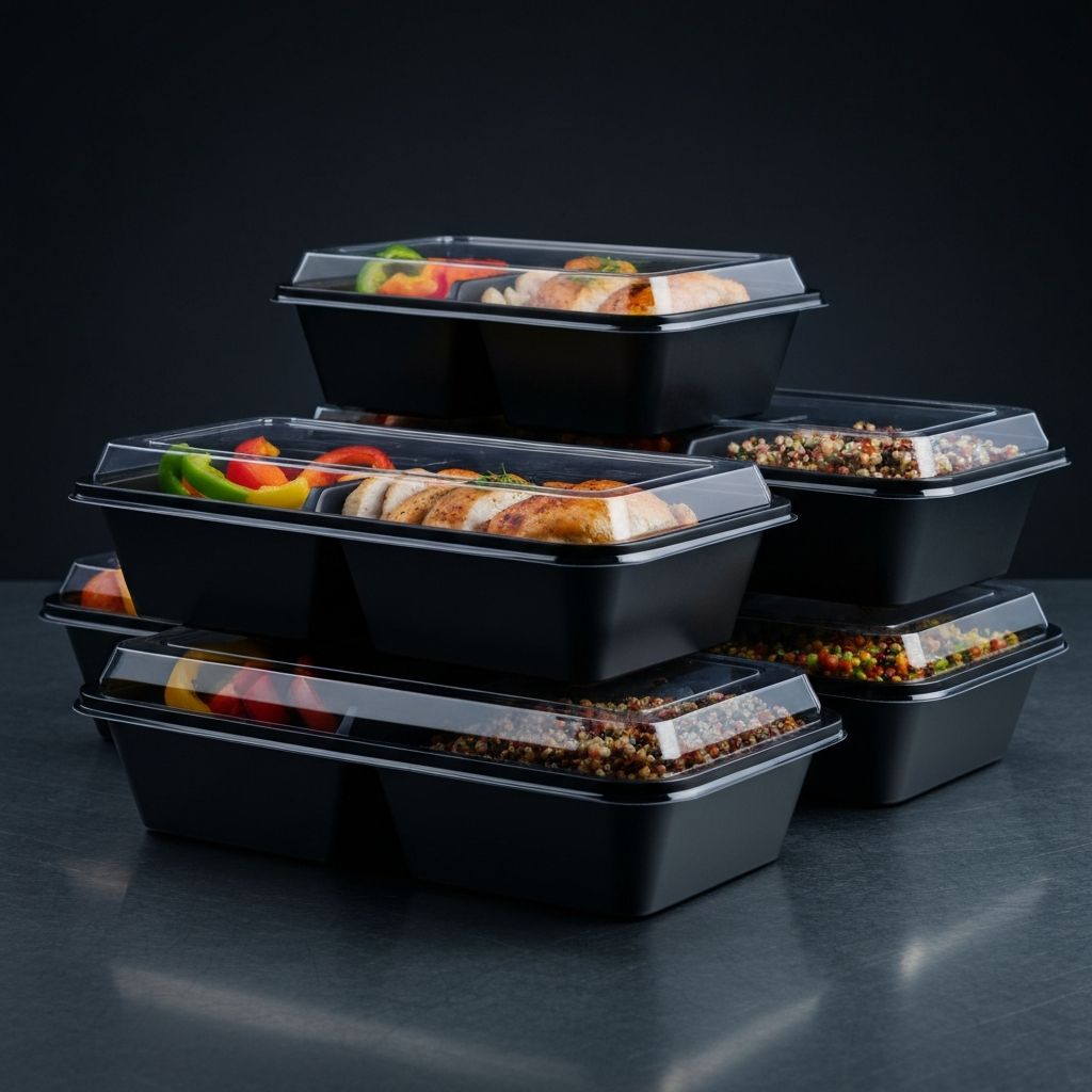 Packs de comida equilibrada en contenedores premium